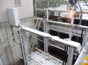立体駐車場解体,油圧式駐車場解体